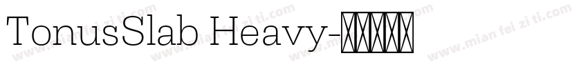 TonusSlab Heavy字体转换